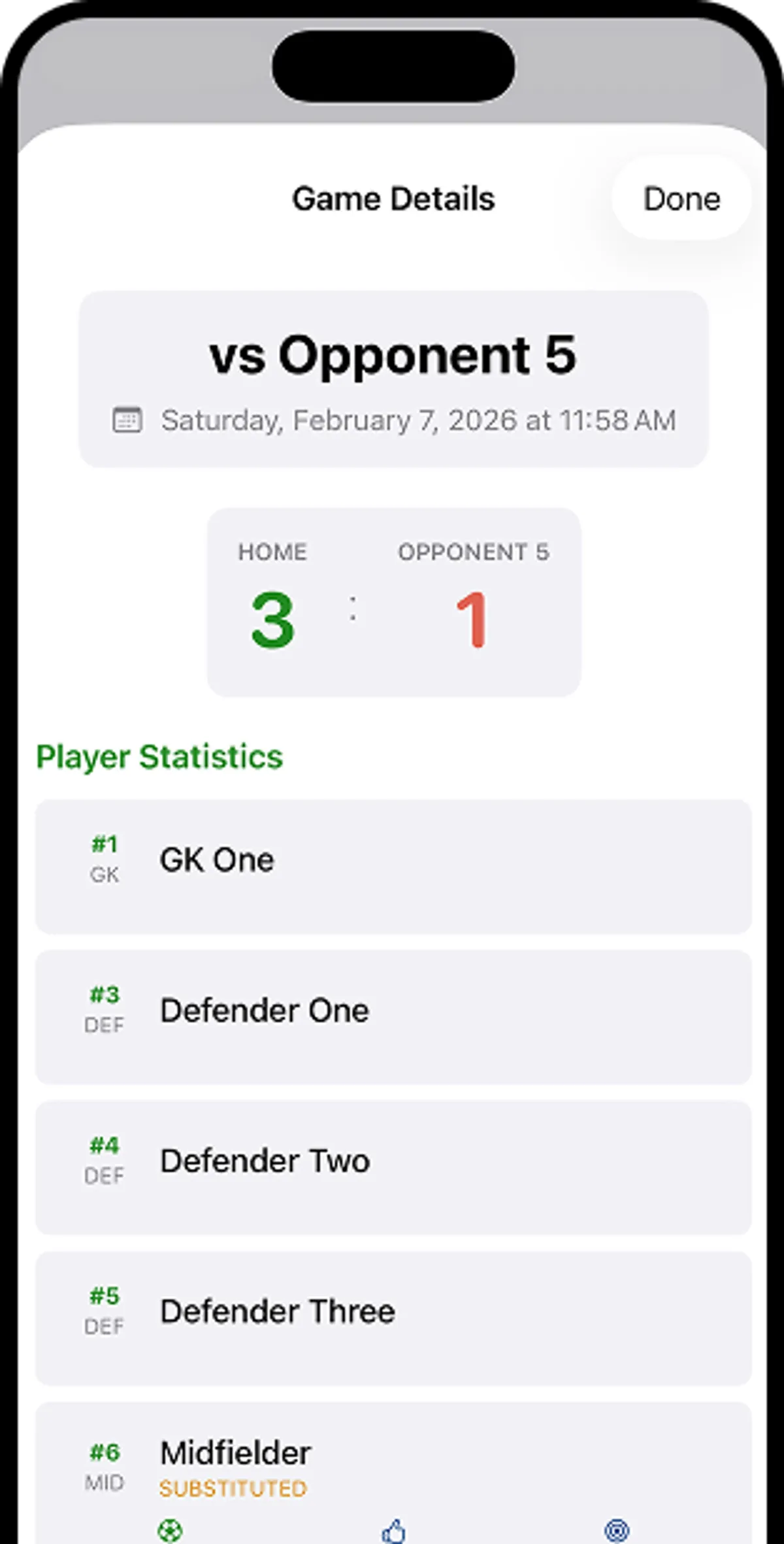 View historical game data, zooming in to see each game's details
